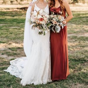 Revelry Skye Satin Cinnamon Rose Size 2